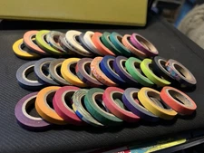 Lot of 34 WASHI TAPE - All NEW or Barely Used! All Approx 1/4" All Colors