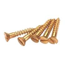 Highpoint Solid Brass Screws #4 x 5/8" Slotted 25 pieces