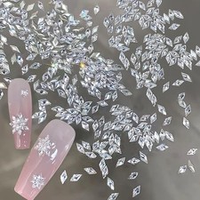 100pcs 3mm Mini Rhombic Zircon Rhinestones for 3D Nail Art - Shiny Flatback
