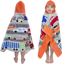 Kids Hooded Bath Towel-Soft Thick 100 Cotton Hooded Beach Towel for Kids 3-10 Y
