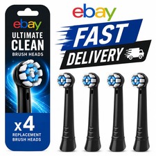 Oral-B iO Ultimate Clean Replacement Toothbrush Heads Electric Pack of 4 - Black