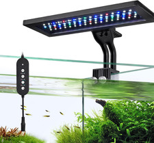 18W LED Aquarium Light with Auto On/Off, 8 Colors, Adjustable Brightness