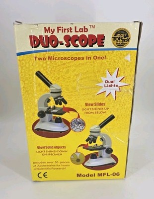 My First Lab Duo-Scope Stem Microscope with 50 Piece Accessory Kit MFL-06 Tested