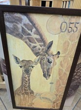 Giraffe necking wall art 5x16.5