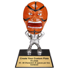 Custom Engraved Basketball Trophy Game Face Basketball Award 6.25 Inch
