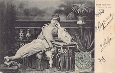 Egypt - Egyptian lady smoking hookah - Publ. unknown
