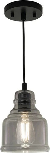 Vaxcel Lighting P0378 Millie 6"W Mini Pendant - Black - Picture 1 of 12
