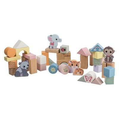 Joueco - The Wildies Family Houten blokken in ton 50 stuks NEW