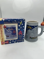 Budweiser 1996 Atlanta Olympics Centennial Games Ceramic Stein w/ Flame Handle