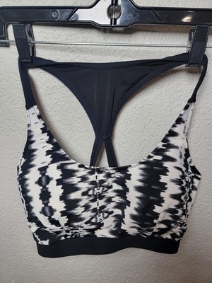 Profile by Gottex Sports Bra 40D Black White Racerback Padded Underwire...