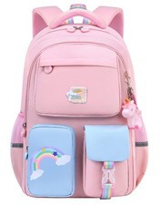 Unicorn Backpack for Girls Rainbow Kids School Backpack with Cute Pendant Pre...