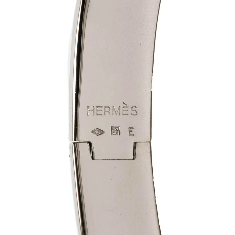 Hermès Click H PM Bracelet Silver  Light Purple Metal Enamel Women's Used thumbnail 11