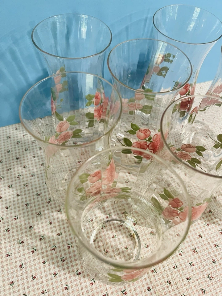 Set of 8 VTG Retired Gibson Roseland Flared Glassware Tumblers 22 oz.~PRISTINE! - Image 3 of 4