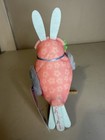 Target Spritz Easter Pink Fabric Bird, 2023 Carrot, w/ Bunny Ears Holding Carrot — photo 3