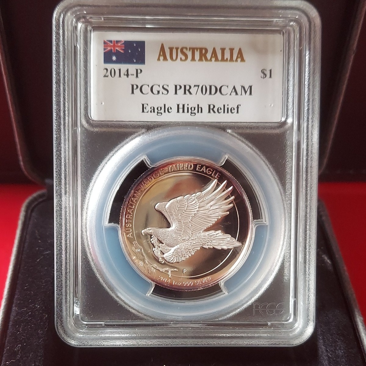 Australia 2014 $1 High Relief Wedge-tailed Eagle Silver PCGS