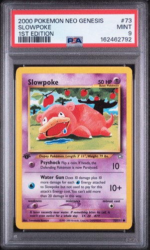 2000 POKEMON NEO GENESIS 1ST EDITION #73 SLOWPOKE PSA 9