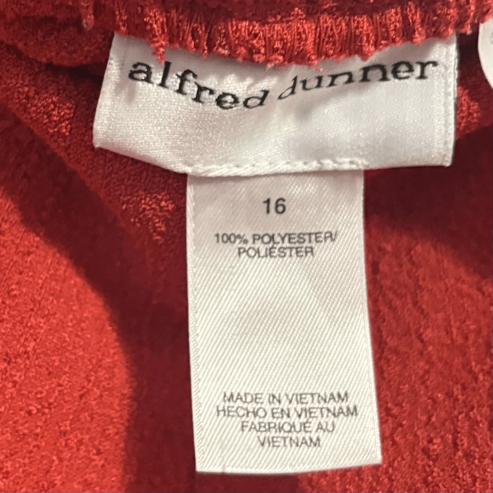 Pantalones Alfred Dunner Naranja Quemado Texturizado Talla 16 Foto 2 de 3