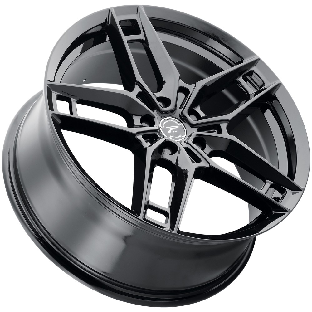 (Set of 4) Platinum 464 Lotus 17x8 5x100 +35mm Gloss Black Wheels Rims 17" Inch