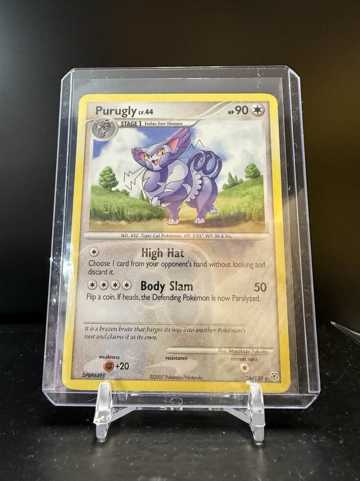 923010 - Pokemon Card - Diamond & Pearl 36/130 - PURUGLY (rare) - LP