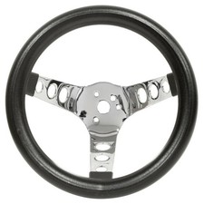 Empi 79-4111 Poly-foam Steering Wheel Chrome 3 Spoke 10 Diameter Empi 79-4111 Poly-foam Steering Wheel Chrome 3 Spoke 10 Diameter