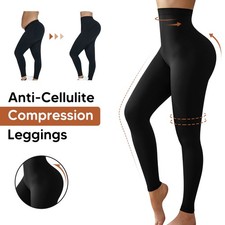 High Waist Anti-Cellulite Compression Leggings Body Shaper Tummy Control Pants