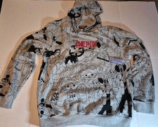 Felpa con cappuccio pezzo unico grigia taglia media uomo tasche nuova