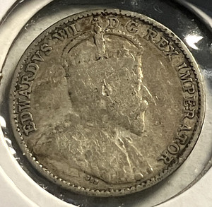 elf Canada 5 Cents 1909  Edward VII  Silver