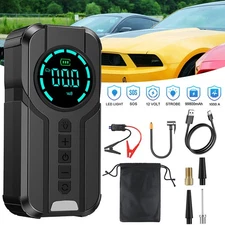 8 in 1 Car Jump Starter W/Air Compressor Battery Charger 12V Jump Box Jumper