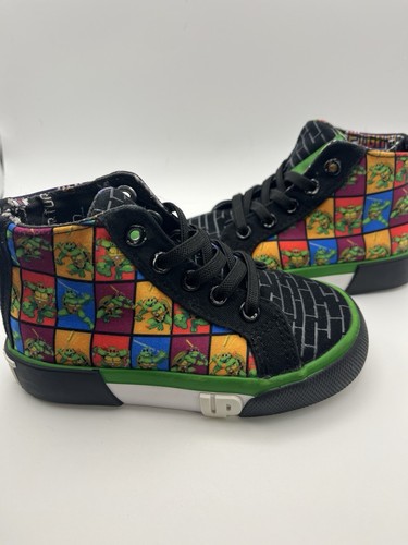 Teenage Mutant Ninja Turtles Sneakers Boys Size 8 Green Slip On Shoes - Picture 2 of 13