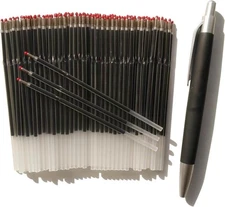 100 Pcs Ball Point Pen Refills Black,1.0mm Ballpoint Pens Used Black 