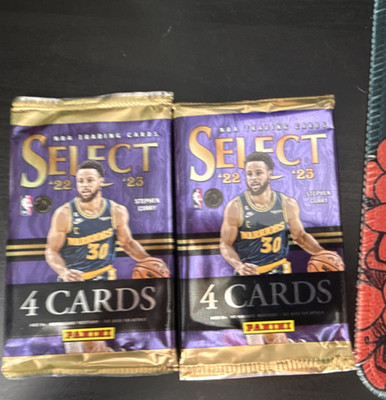 Panini Select 2022-23 NBA Basketball Pack Lot 2 Packs 4 Cards Stephen Curry