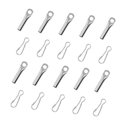 Rope End Clamp Set End Clip Metal Loop