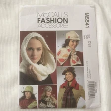 McCall's Sewing 2007 Pattern M5541 Hat Scarf Fashion Accessories Uncut