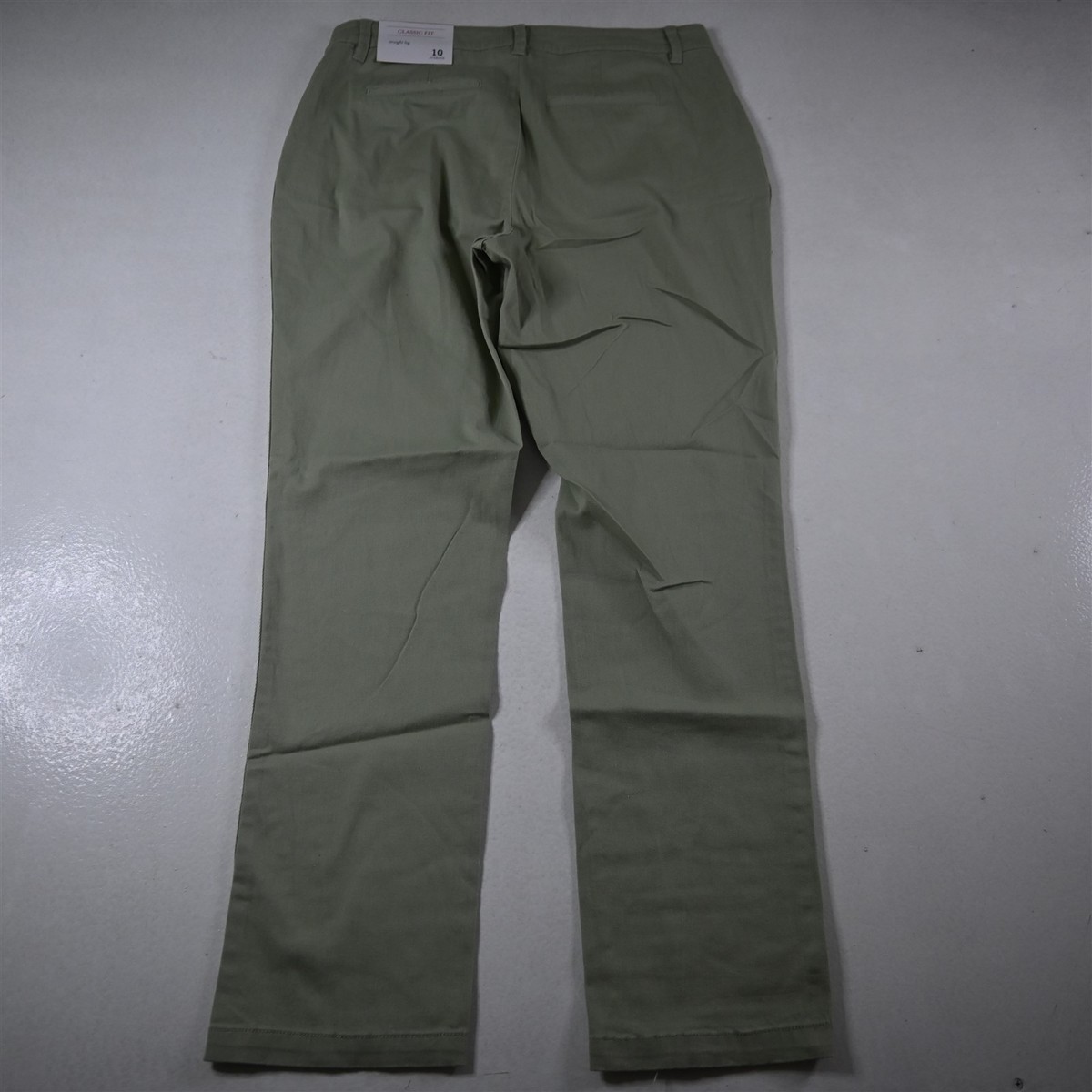 NEW Christopher Banks 10 Green Classic Fit Straight Leg Chino