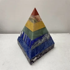 23.1LB 215mm''Natural Chakra Pyramid  Ornament Quartz Carving Crystal