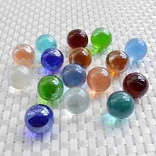 100-230 Coloured Glass Marbles Traditional Vintage Classic Kids Toys Games 14mm