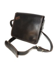 Leather Laptop Messenger Bag-Unisex. Dark Mahogany-Magnetic. High Quality
