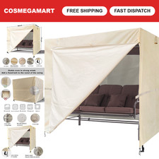 Triple Seater Hammock Cover - UV Resistant Outdoor Swing Canopy, 80"x59"x72" Bei