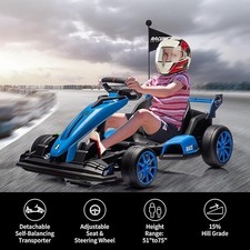 Go Kart Electric Drift Kart Car 24V Outdoor Ride On Toy with Variable Speed Mode