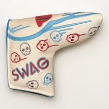 SWAG Golf Jumbo Dripping Skull White Putter Bald Head Cover NOOB