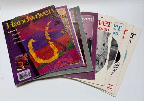Lot of 8 Vtg 1953-95 Magazines Handwoven Handweaver TAPESTRIES Weaving Design