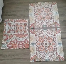 Pottery Barn Cora Kalamkari Floral Medallion 2 Euro Sham And 1 Standard Sham