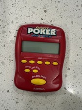 Radica Pocket Poker Draw and Deuces Electronic Handheld Game 1997 Works Tested