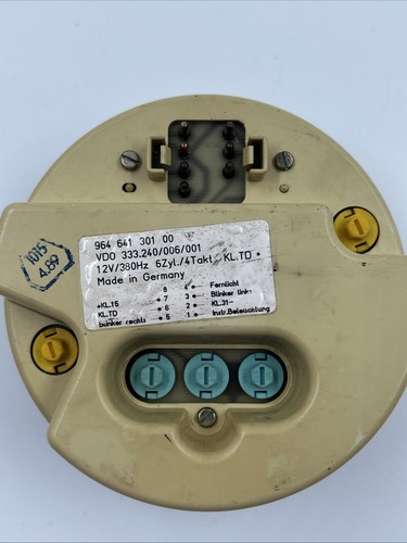 Porsche 911 964 Tachometer OEM 964 641 301 00 Black Trim Made in Germany - Picture 10 of 16