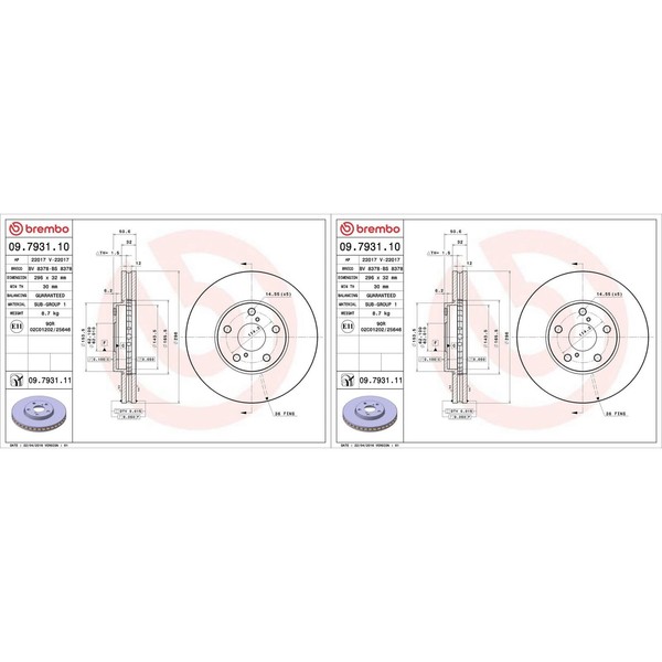 2X Brembo Bremsscheiben 296Mm InnenbelÜFtet Vorne Passend FüR Lexus IS LS | 09.7-image