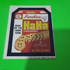 Wacky Packages HaHa Crackers Parody Non-Sport Trading Card T.C.G. Standard Size