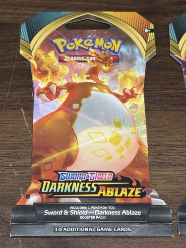 4x Pokémon Sword & Shield Darkness Ablaze Booster Packs Complete Art Set 2020 - Bild 5 von 6