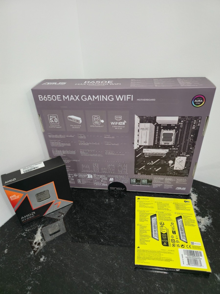 CPU Ryzen7-9800x3d +ASUS B650M-Plus WiFi AMD Ryzen 7 9800X3D, ASUS B650-E TUF Gaming WiFi AM5, G