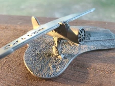 Collectible vintage PEWTER airplane PARKS COLLEGE SAINT LOUIS UNIVERSITY N211PC.