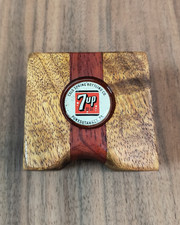 Handmade koa and padauk 7up vintage cap bottle opener